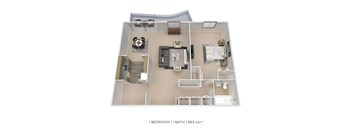 PCH 1 Bdrm - C Floorplan at Premier at Cherry Hill, Cherry Hill, NJ 08002