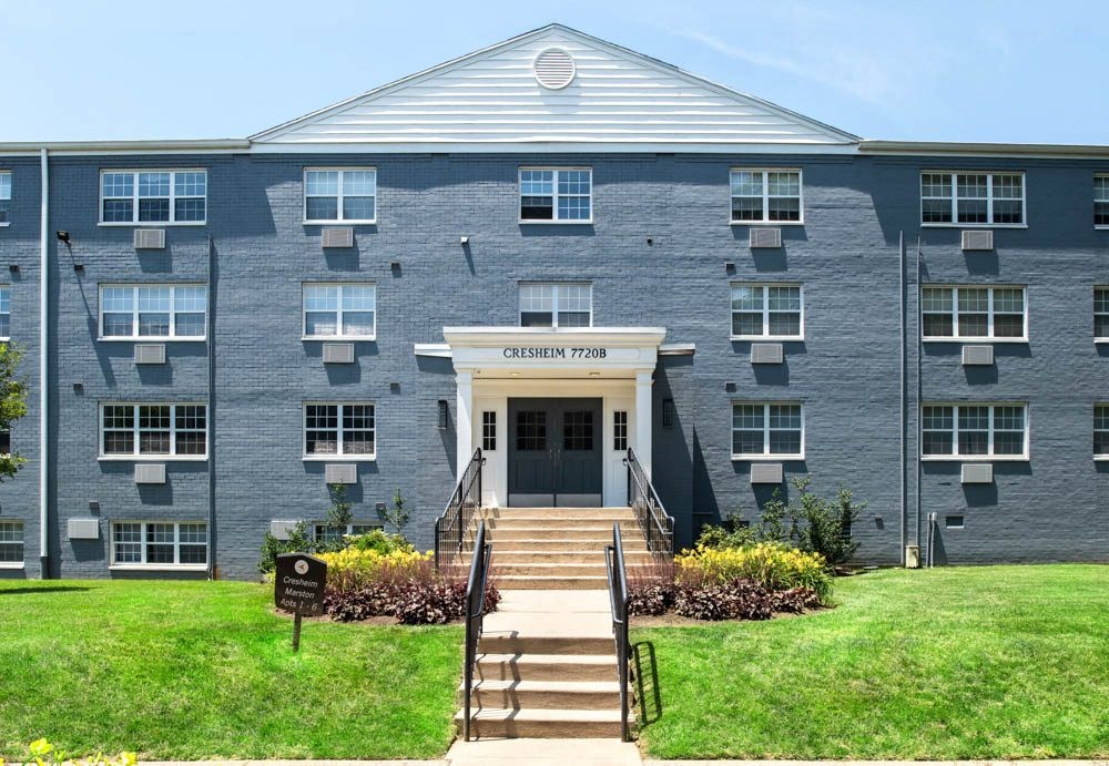 Exterior, front view at Chestnut Hill Village, Pennsylvania, 19118