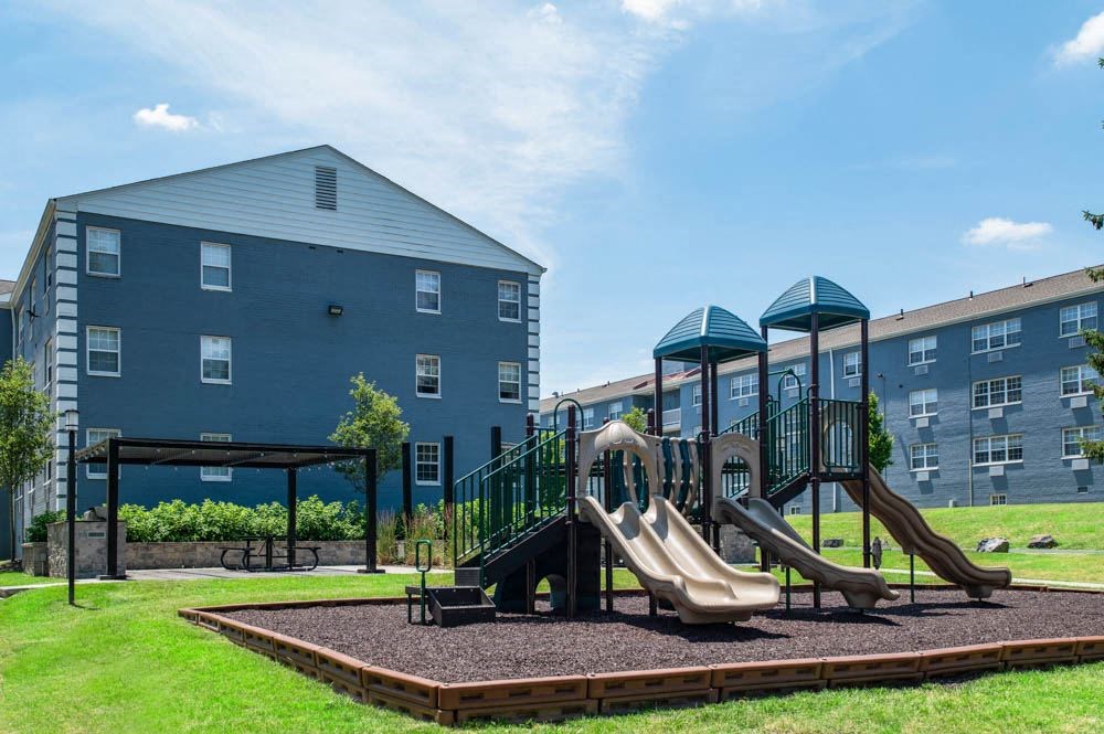 Playground outside at Chestnut Hill Village, Philadelphia, PA, 19118