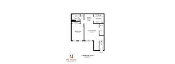 1 Bedroom 1 Bathroom Floor Plan at Chestnut Hill Village, Philadelphia, PA