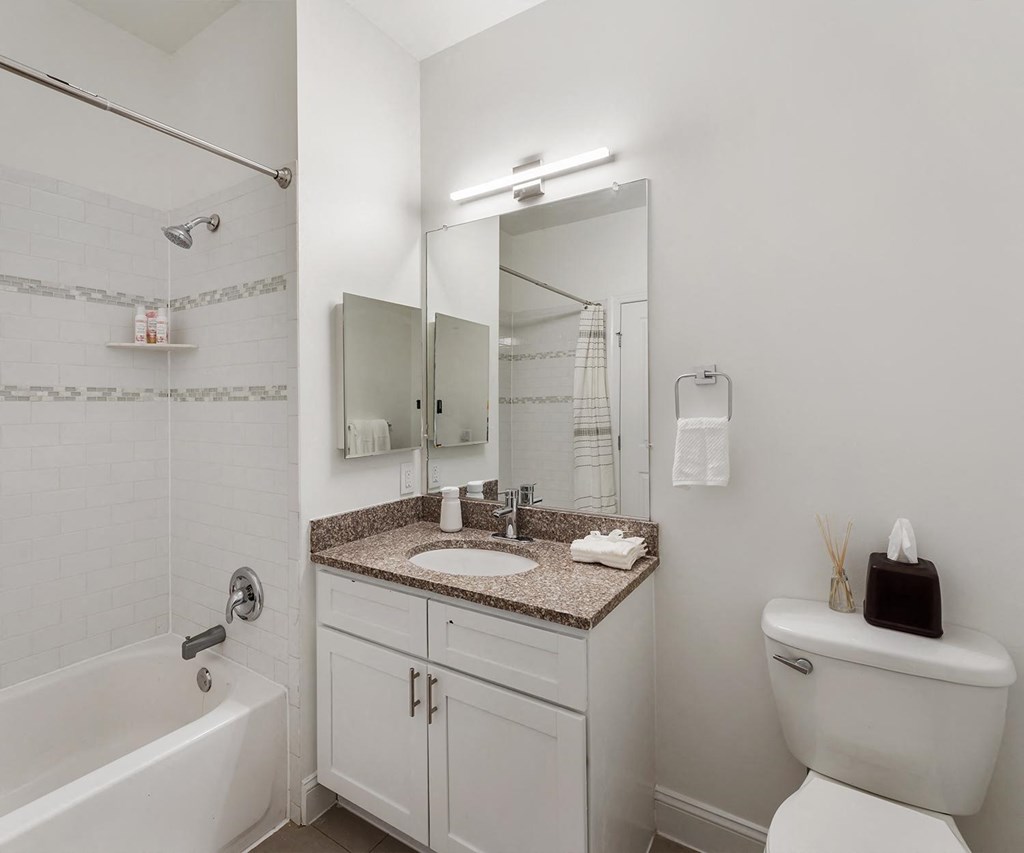 Bathroom at Park Square Apartments, Rahway, NJ