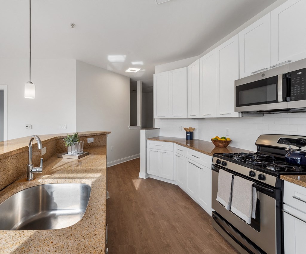 Kitchen at Park Square Apartments, Rahway