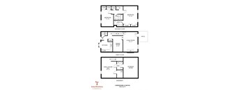 2 Bed 2.5 Bath Floor Plan at Chestnut Hill Village, Philadelphia, Pennsylvania