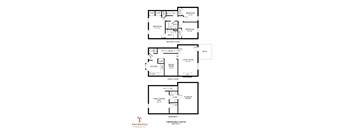 2 Bedroom 2.5 Bath Floor Plan at Chestnut Hill Village, Philadelphia
