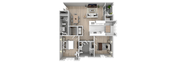 2 bed 2 bath A at Bristol Station Apartments, New Jersey, 07008