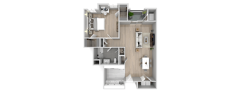 1 bed 1 bath B at Bristol Station Apartments, Carteret