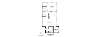 2 Bedroom 2 Bath Floor Plan at Chestnut Hill Village, Philadelphia, Pennsylvania
