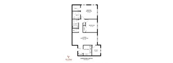2 Bedroom 2 Bath Floor Plan at Chestnut Hill Village, Philadelphia