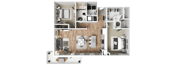 a 2234 sqft floor plan  1 bedroom  129