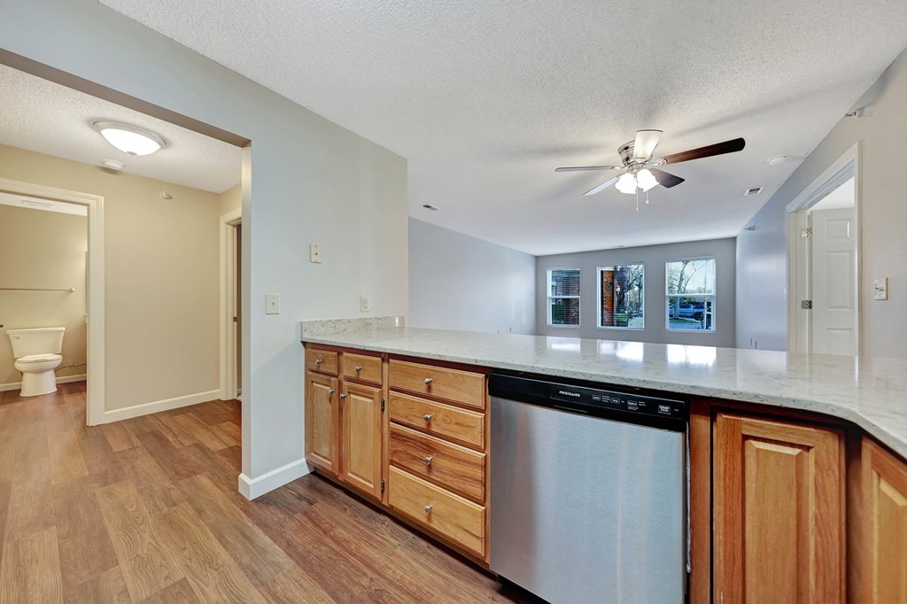 the kitchen is clean and ready for us to use