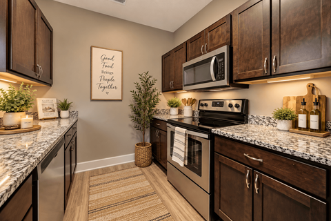 Kitchen with Granite Countertops