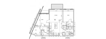 a line drawing of a floor plan of a building