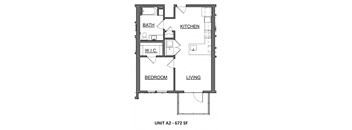 One Bedroom 672 SqFt