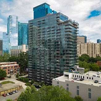 aerial view of azure at the park, Atlanta Georgia