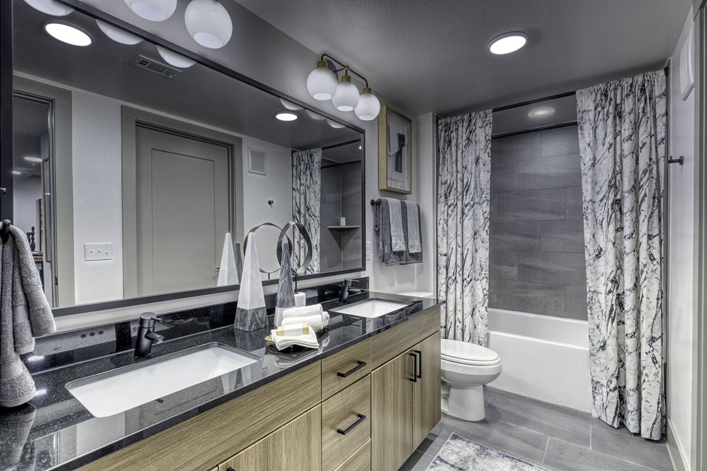 a bathroom with a sink and a toilet and a mirror