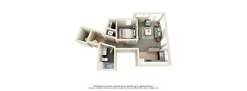 Traditional 1bd 1ba - F Floor Plan at Link + Mural, Seattle, 98126