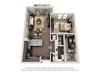 One Bedroom One Bath - A2.2 One Bedroom One Bath - A2.2 Floor Plan at ALARA Uptown, Dallas, 75204