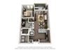 One Bedroom One Bath - A3.2 One Bedroom One Bath - A3.2 Floor Plan at ALARA Uptown, Dallas, 75204