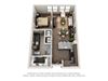 Studio E4.1 One Bedroom | One Bathroom Floor Plan at ALARA Uptown, Dallas, 75204