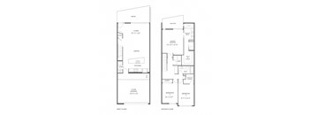 the floor plans of two different layouts of a house