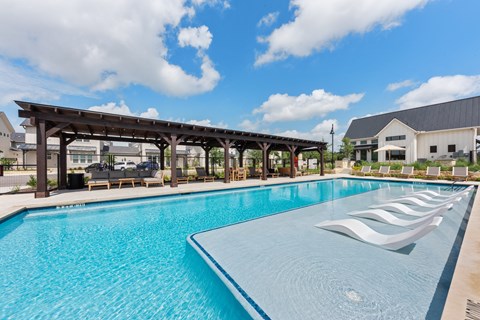 the pool at the colony apartments