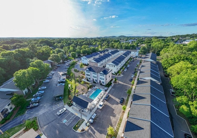 Aerial view at 780 Townhomes, Franklin, Tennessee