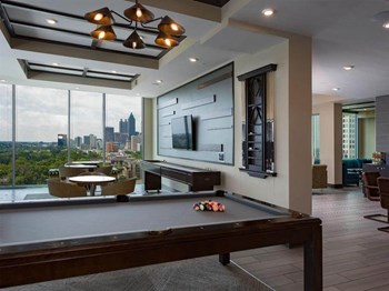 Game Room With Billiards at Azure on The Park, Atlanta, 30309 - Photo Gallery 29