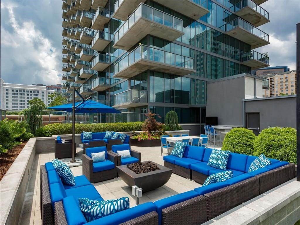 Resident Lounge Area at Azure on The Park, Atlanta, GA