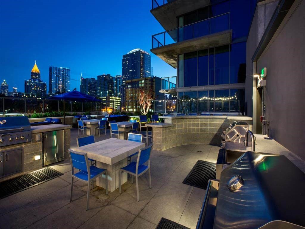 Unique Lounge Area at Azure on The Park, Atlanta