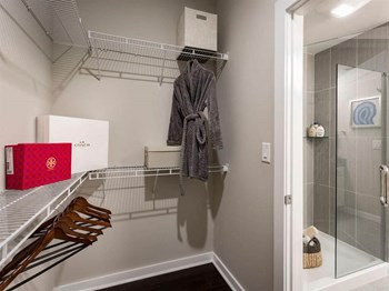Generous Walk-In Closets with Shelving at Azure on The Park, Georgia, 30309 - Photo Gallery 42