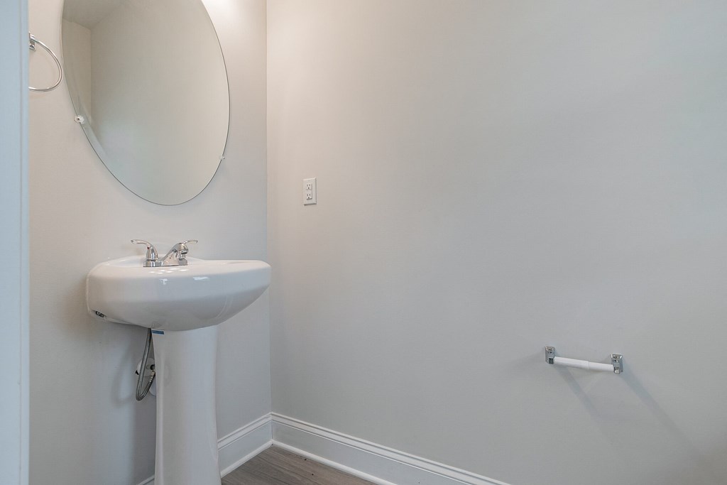 Gentry Floor plan, half bathroom on 1st floor.