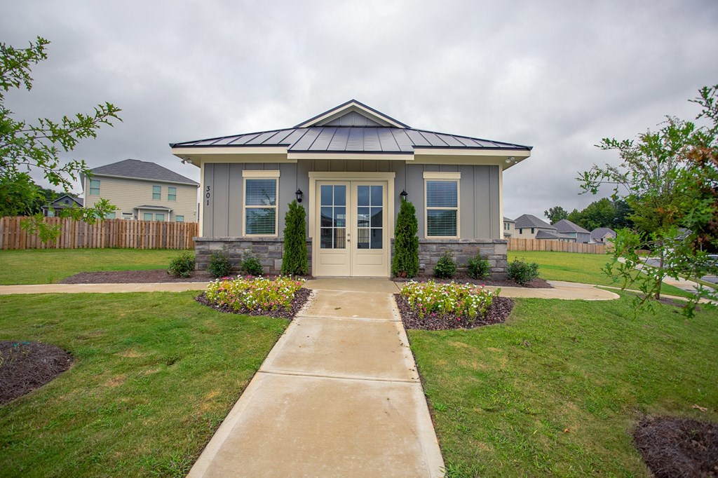 Front exterior shot of clubhouse