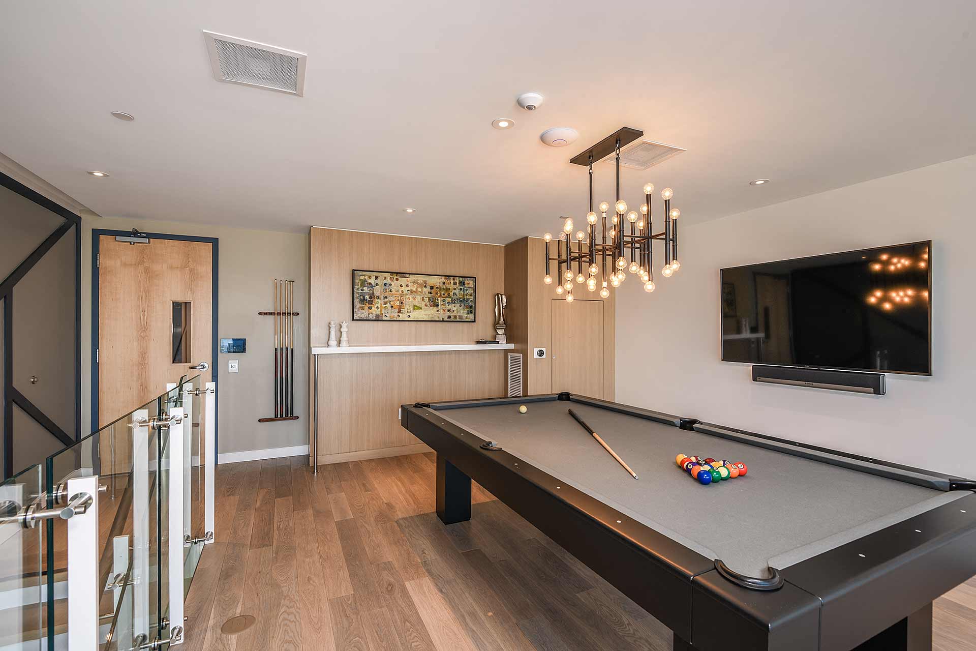 resident billiards table at K1 Apartments, San Diego, CA