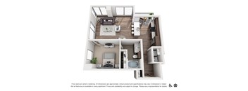 bedroom floor plan an in 3d