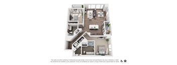bedroom floor plan an opens concept living room with a fireplace and a balcony