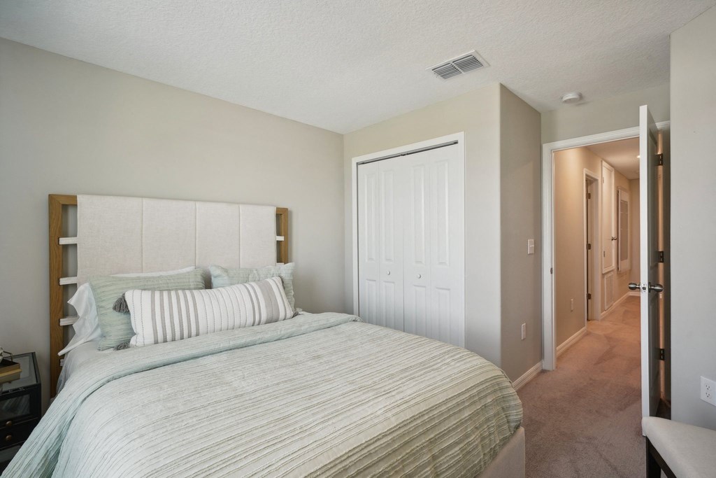 our apartments offer a bedroom with a king sized bed