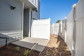 Decorated Backyard at Villae ATX Luxury Rental Townhomes, Manchaca, TX, Texas, 78652