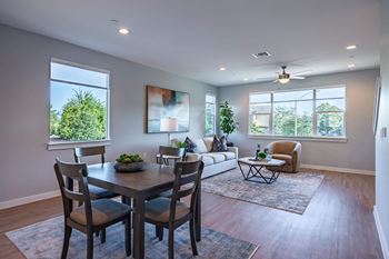 Artistic Finished Dining Area at Villae ATX Luxury Rental Townhomes, Manchaca, TX, Texas