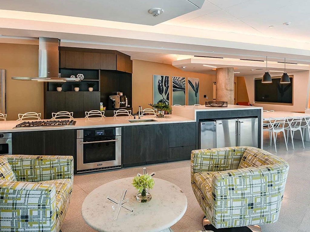 peaceful media and conference room at K1 Apartments, San Diego, CA 92101