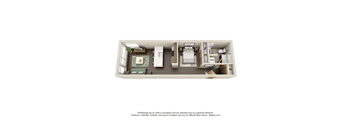 Link Floorplan 1bd 1ba MFTE B at Link + Mural, Seattle, Washington