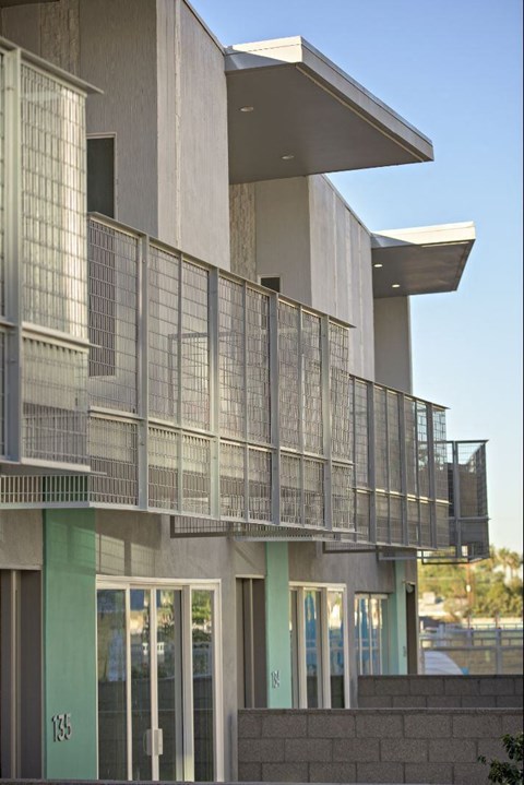 a view of the side of a building with a balcony at Novella Arcadia, Phoenix Arizona