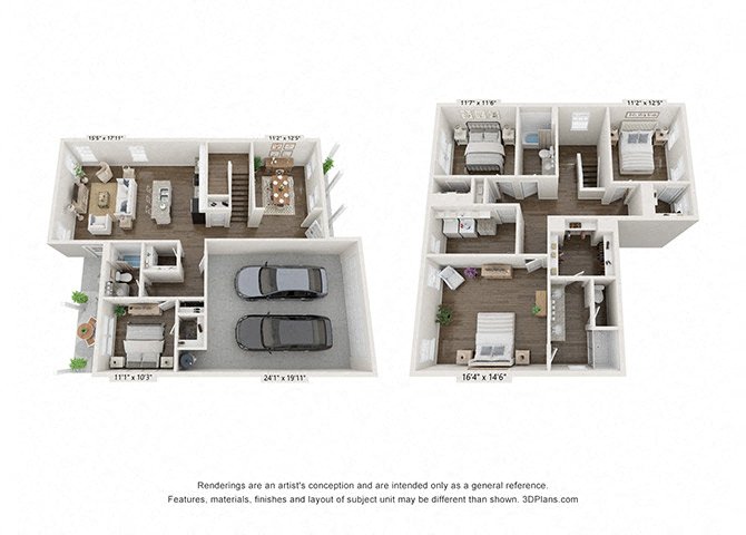 Avalon Combined Floor Plan at 1104 Residences, Antioch, TN, 37013