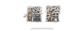 Chestnut Combined Floor Plan at 1104 Residences, Antioch, 37013