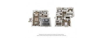 Cobblestone Combined Floor Plan at 1104 Residences, Antioch Tennessee
