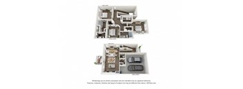 Cypress Combined Floor Plan at 1104 Residences, Antioch