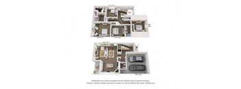 Magnolia Combined Floor Plan at 1104 Residences, Antioch, TN