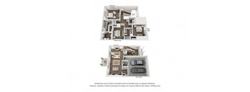 Maple Combined Floor Plan at 1104 Residences, Antioch, 37013