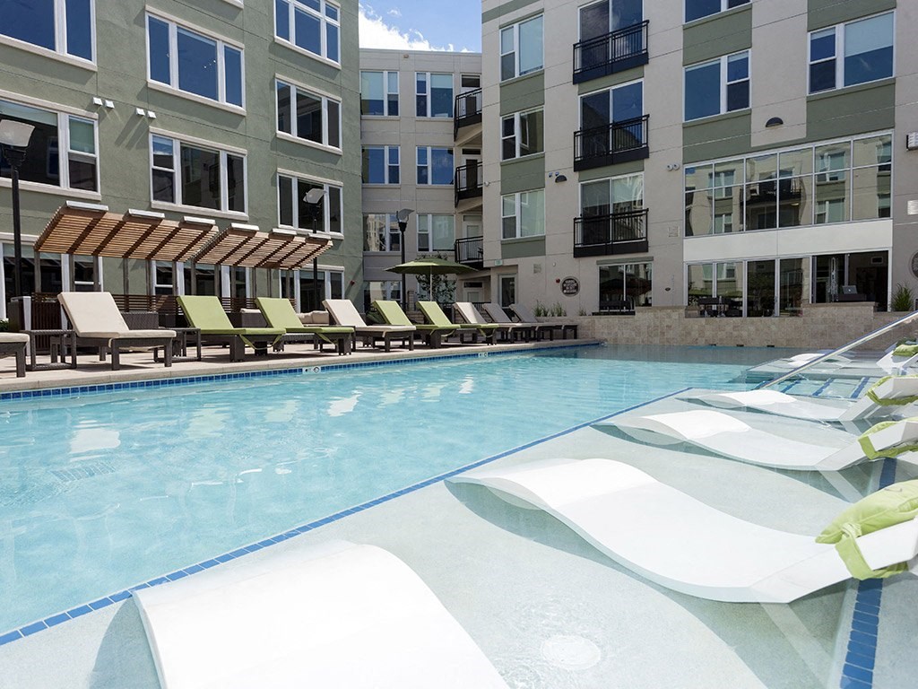 Shimmering pool at Alara Union Station, Denver, Colorado