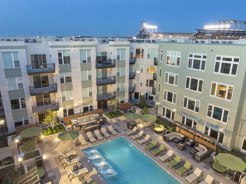 Sparkling pool at Alara Union Station, CO, 80202