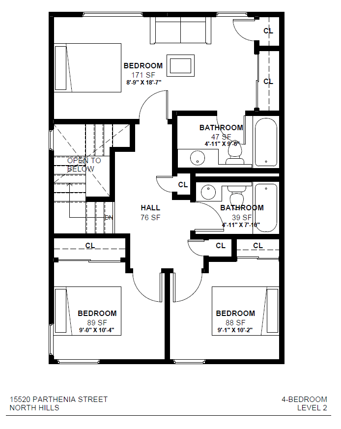 floor plan of the 2nd and 3rd floors of a 1 story house